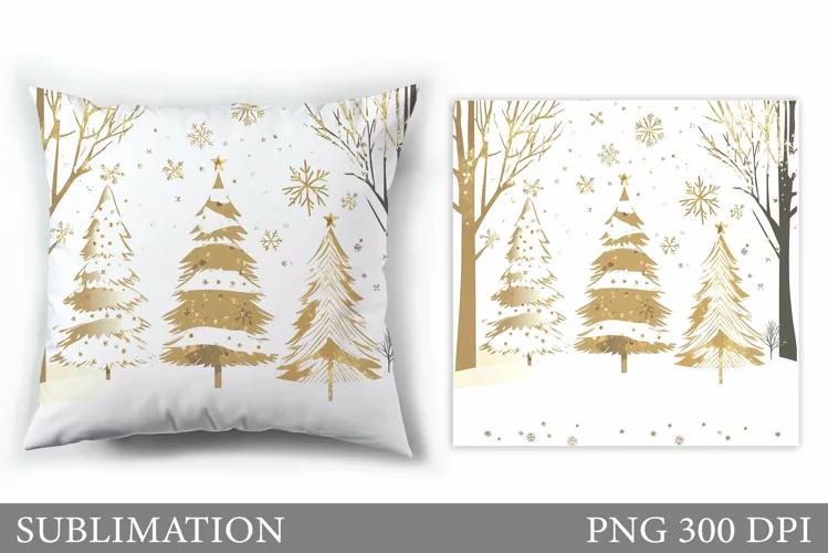Christmas Tree Pillow Design. Christmas Tree Sublimation