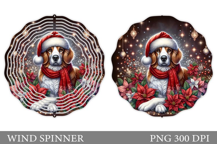 Christmas Dog Wind Spinner. Christmas Wind Spinner Design example image 1