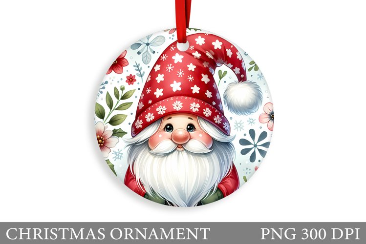 Gnome Christmas Ornament. Christmas Ornament Sublimation