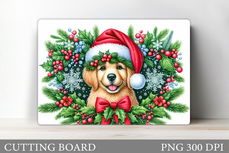 Christmas Dog Cutting Board. Christmas Cutting Board Design example image 1