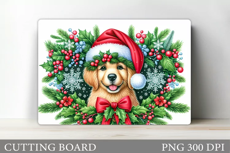 Christmas Dog Cutting Board. Christmas Cutting Board Design