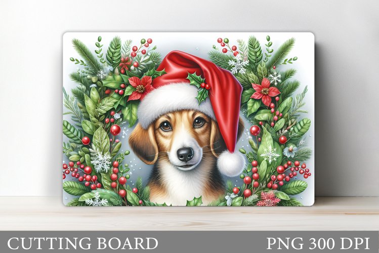 Christmas Dog Cutting Board. Christmas Cutting Board Design example image 1