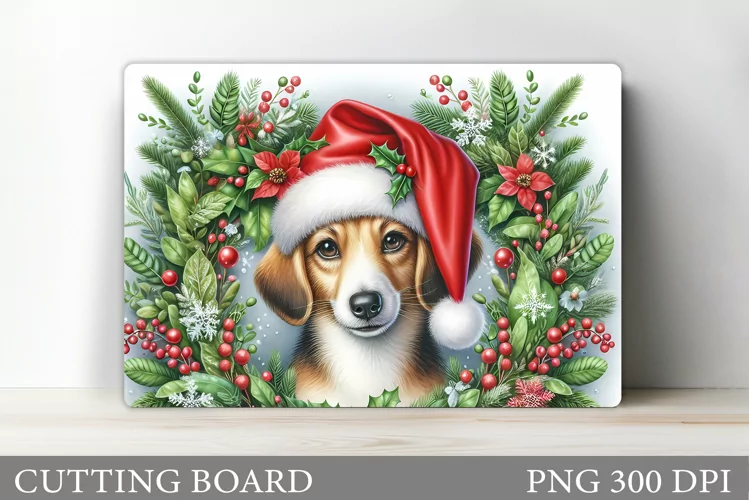 Christmas Dog Cutting Board. Christmas Cutting Board Design