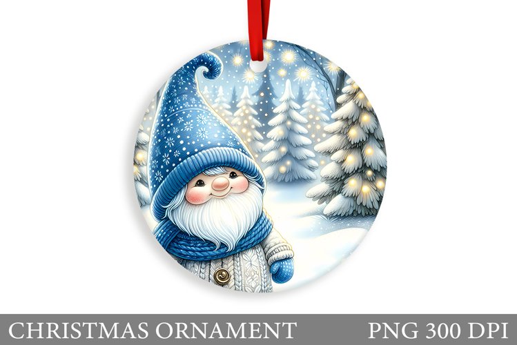 Gnome Christmas Ornament. Christmas Ornament Sublimation