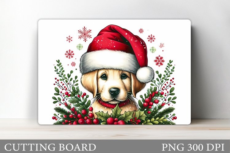 Cute Dog Cutting Board. Christmas Cutting Board Design