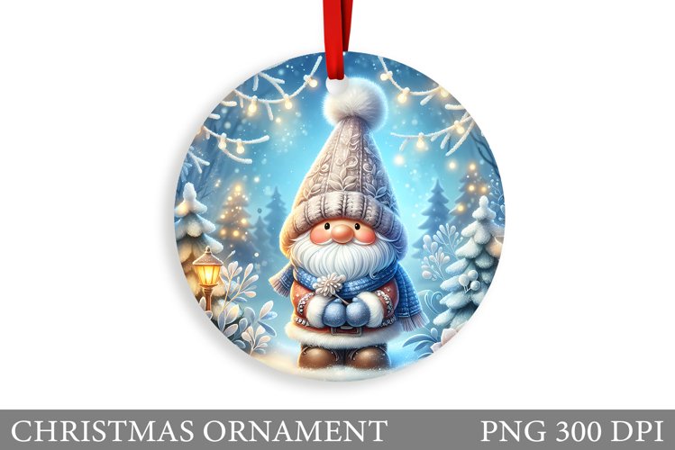Gnome Christmas Ornament. Christmas Ornament Sublimation