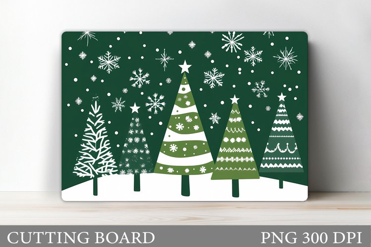 Christmas Tree Cutting Board Design. Kitchen Cutting Board example image 1