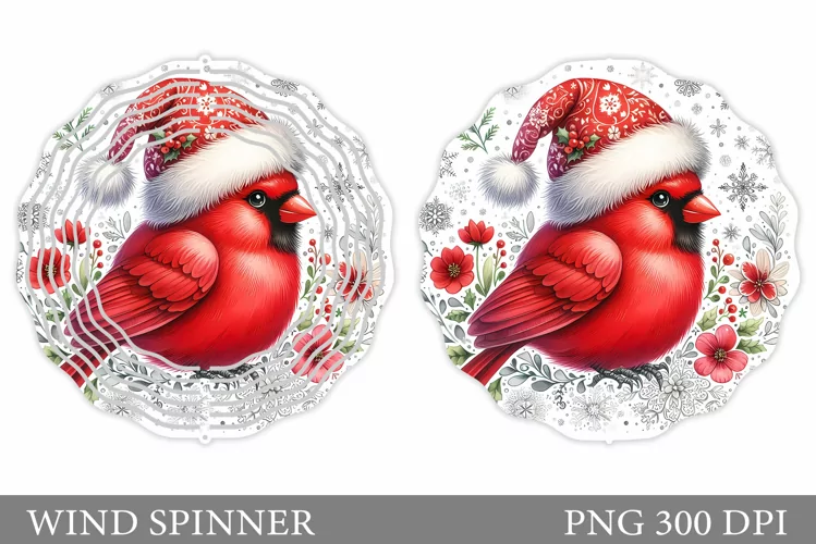 Christmas Bird Wind Spinner. Christmas Wind Spinner Design