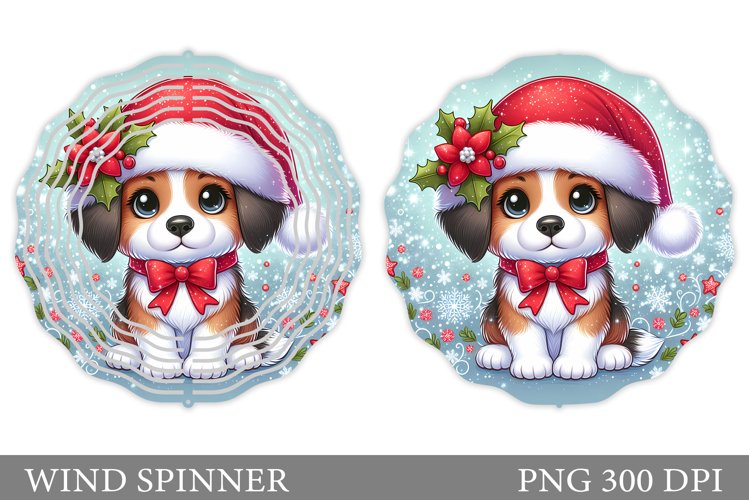 Christmas Dog Wind Spinner. Christmas Wind Spinner Design example image 1