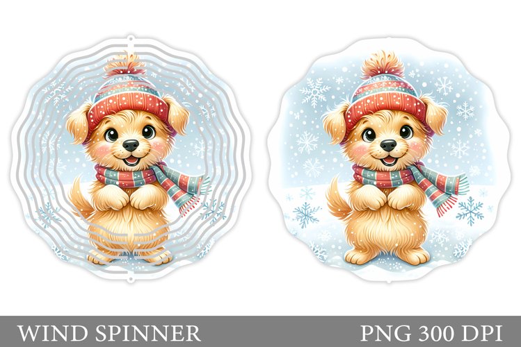 Christmas Dog Wind Spinner. Christmas Wind Spinner Design example image 1