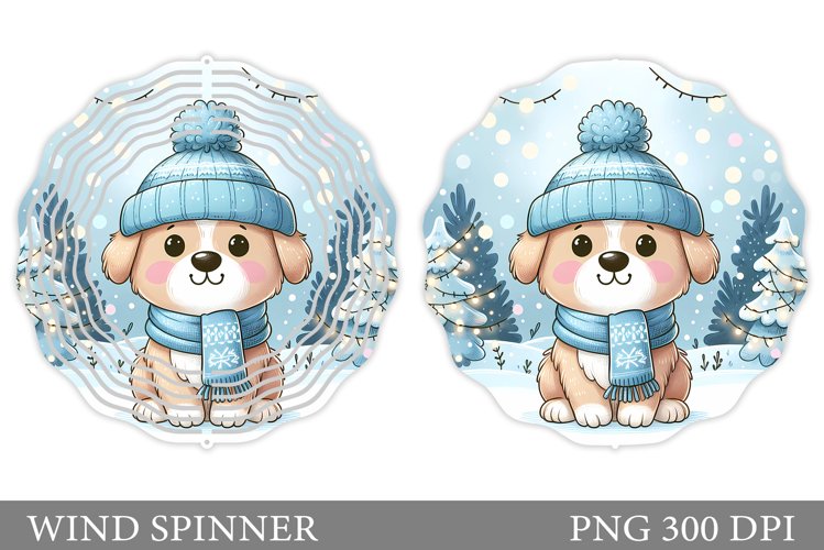 Christmas Dog Wind Spinner. Christmas Wind Spinner Design example image 1