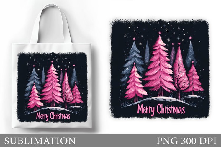 Christmas Tree Tote Bag. Christmas Tote Bag Sublimation example image 1