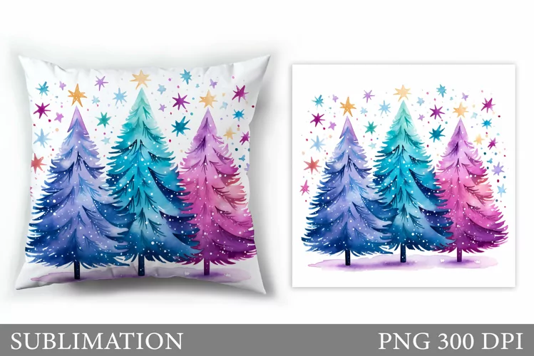 Christmas Tree Pillow Design. Christmas Tree Sublimation