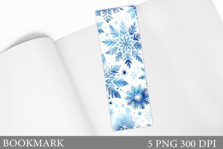 Snowflakes Bookmark Design. Christmas Bookmark Sublimation