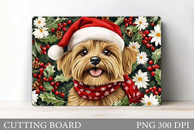 Cute Dog Cutting Board. Christmas Cutting Board Sublimation