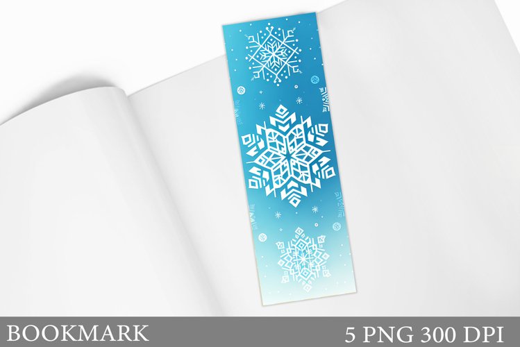 Snowflakes Bookmark Design. Christmas Bookmark Sublimation