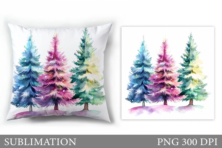 Christmas Tree Pillow Design. Christmas Tree Sublimation example image 1