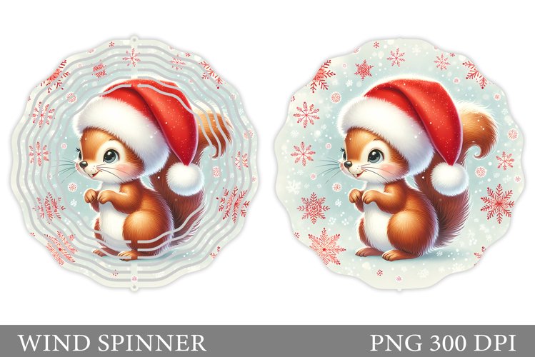 Christmas Squirrel Wind Spinner. Christmas Wind Spinner example image 1