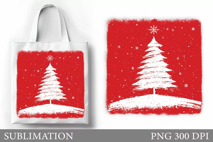 Christmas Tree Tote Bag. Christmas Tote Bag Sublimation
