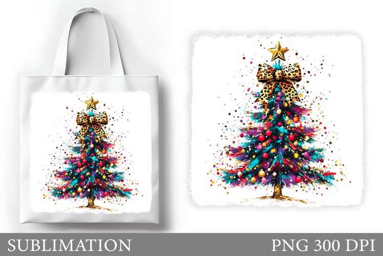 Christmas Tree Tote Bag. Christmas Tote Bag Sublimation example image 1