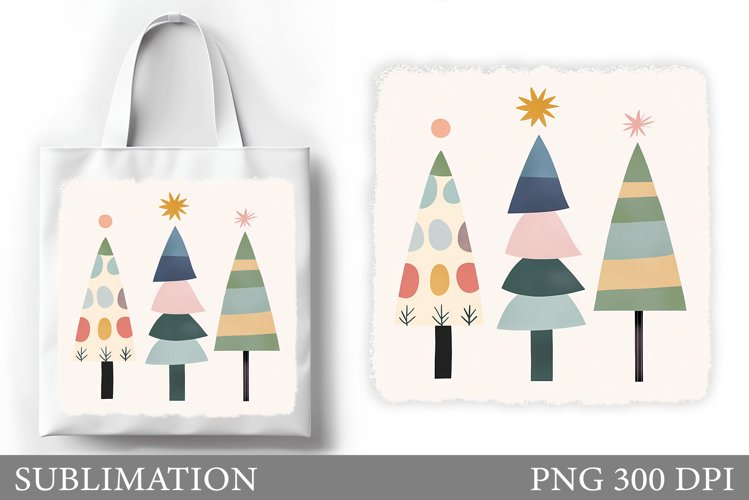 Christmas Tree Tote Bag. Christmas Tote Bag Sublimation example image 1