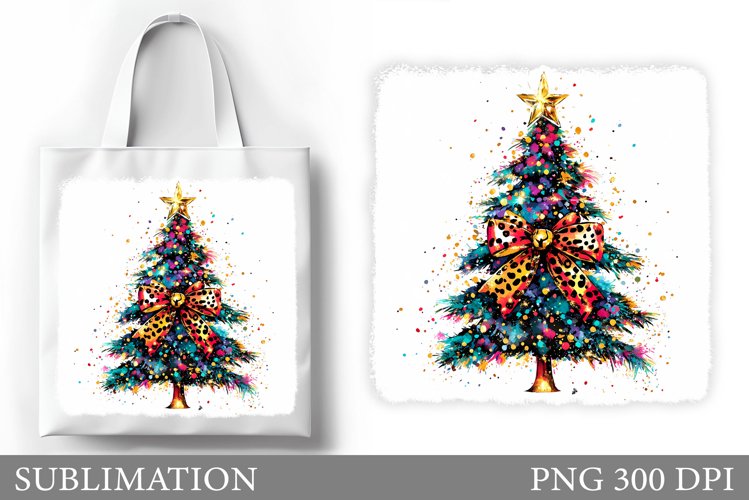 Christmas Tree Tote Bag. Christmas Tote Bag Sublimation example image 1