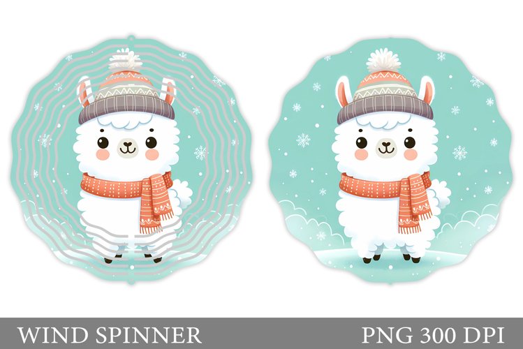 Christmas Lama Wind Spinner. Christmas Wind Spinner Design example image 1