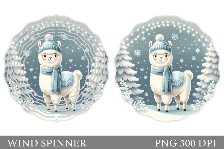 Christmas Lama Wind Spinner. Christmas Wind Spinner Design example image 1