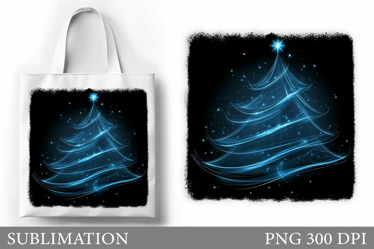 Christmas Tree Tote Bag. Christmas Tote Bag Sublimation