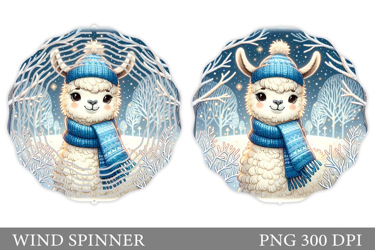 Christmas Lama Wind Spinner. Christmas Wind Spinner Design example image 1