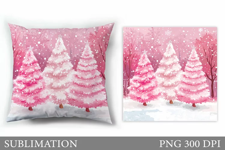Christmas Tree Pillow Design. Christmas Tree Sublimation