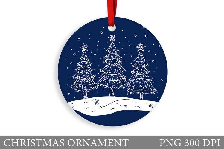 Christmas Tree Christmas Ornament. Christmas Sublimation example image 1