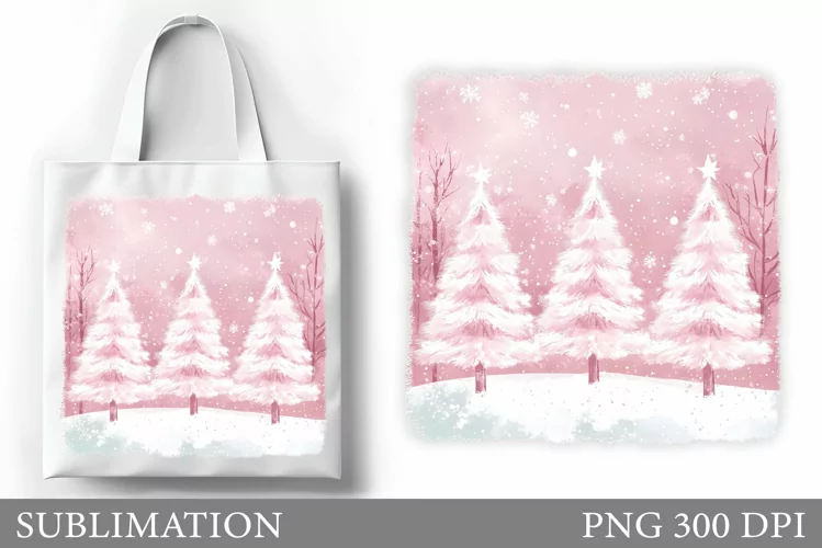 Christmas Tree Tote Bag. Christmas Tote Bag Sublimation