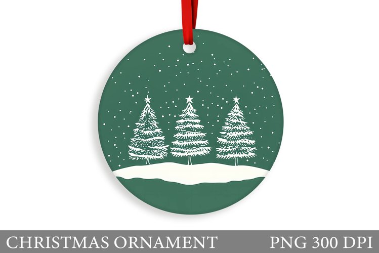 Christmas Tree Christmas Ornament. Christmas Sublimation example image 1