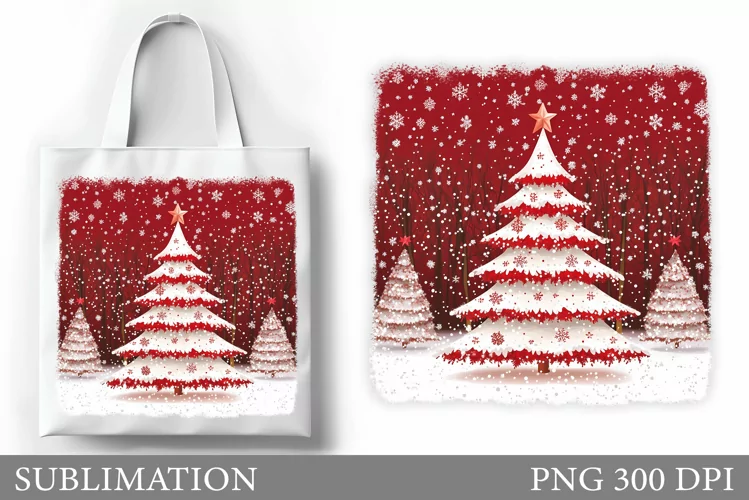 Christmas Tree Tote Bag. Christmas Tote Bag Design