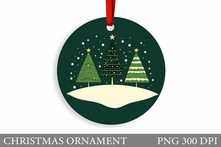 Christmas Tree Christmas Ornament. Christmas Sublimation