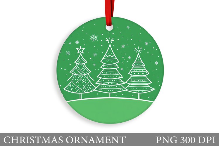 Christmas Tree Christmas Ornament. Christmas Sublimation example image 1