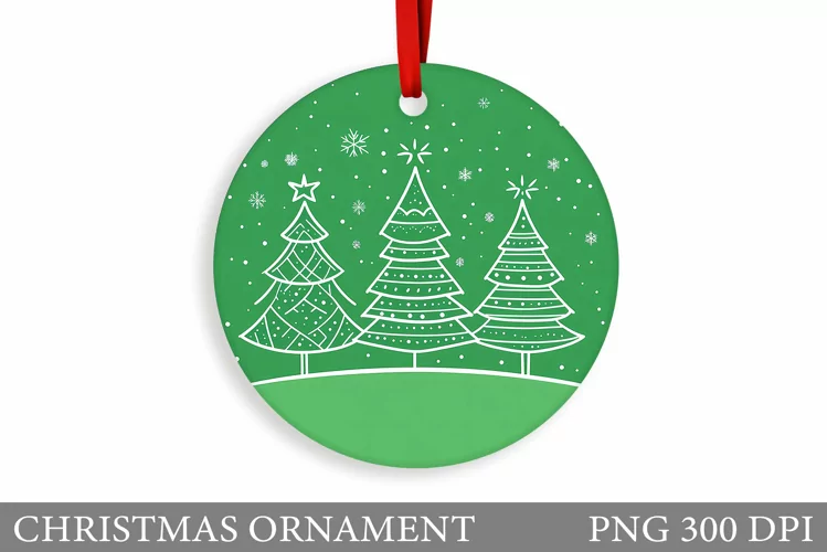 Christmas Tree Christmas Ornament. Christmas Sublimation