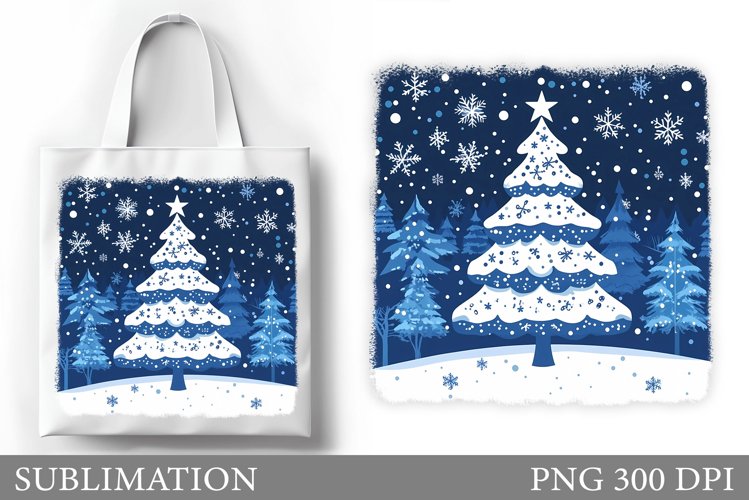 Christmas Tree Tote Bag. Christmas Tote Bag Sublimation example image 1
