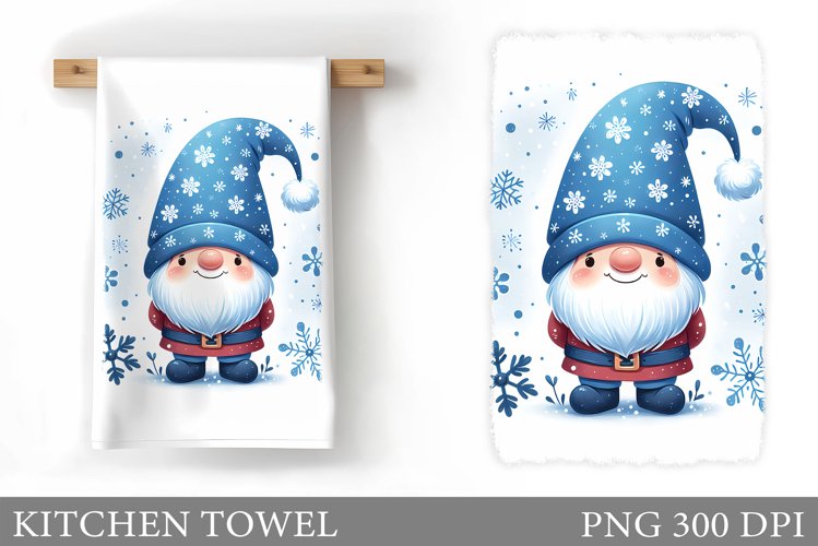 Christmas Gnome Kitchen Towel. Christmas Kitchen Towel