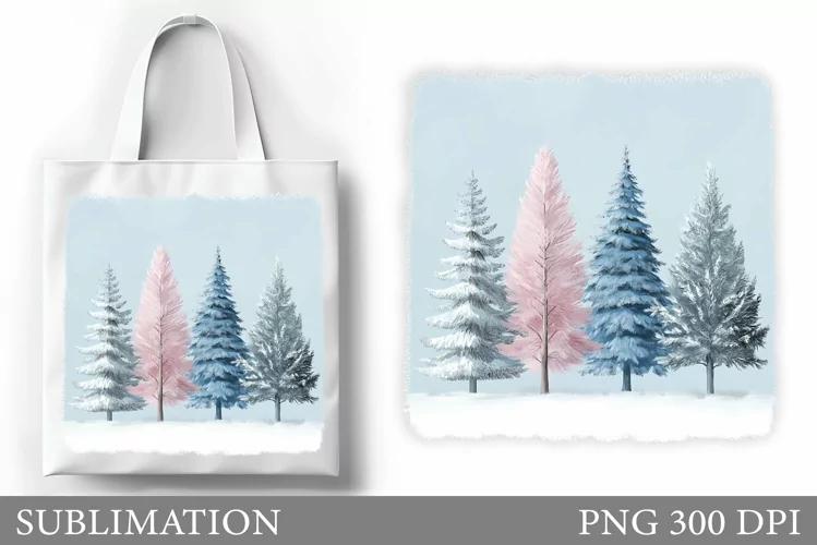 Christmas Tree Tote Bag. Christmas Tote Bag Sublimation