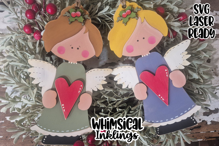 Christmas Angel Ornament Laser SVG