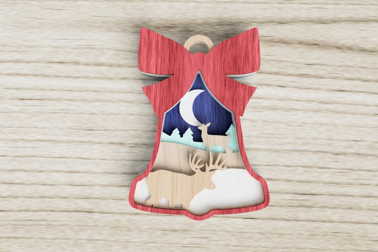 Christmas Laser Cut file - Layered Bell