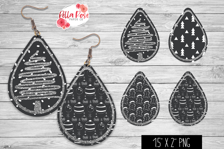 Christmas Chalk | 4 Sets of Teardrop Earrings