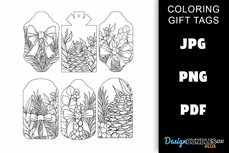 Printable Coloring - Christmas Gift Tags to Print And Color