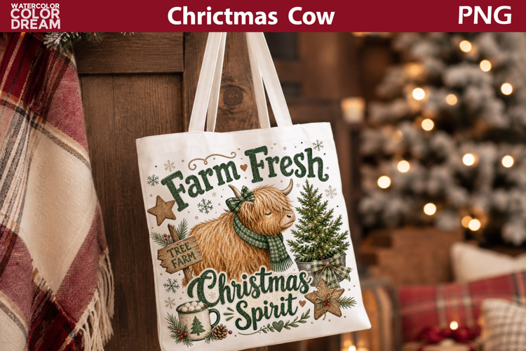 Christmas Highland Cow | Christmas Quote Sublimation