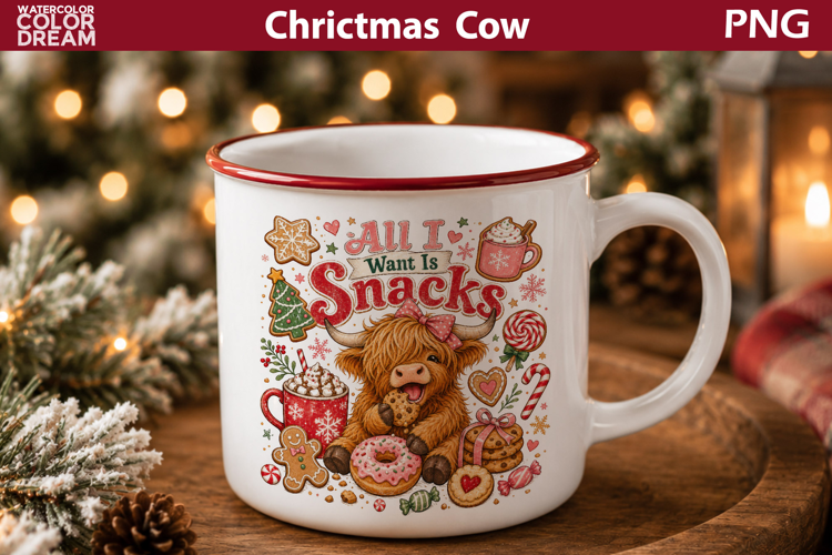 Funny Highland Cow Mug Sublimation | Christmas Cow Quote