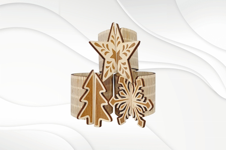 Christmas gift Napkin Holder, napkin case laser cutting file