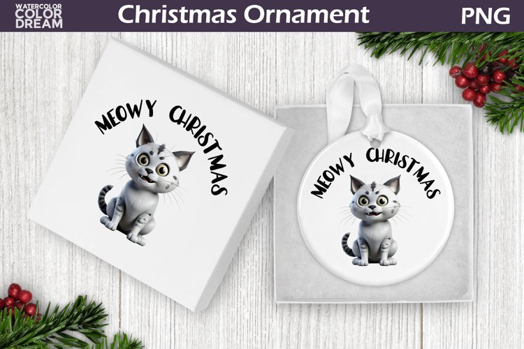 Cat Christmas Ornament | Meowy Christmas Ornament
