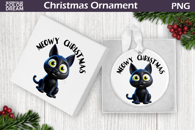 Cat Christmas Ornament | Meowy Christmas Ornament